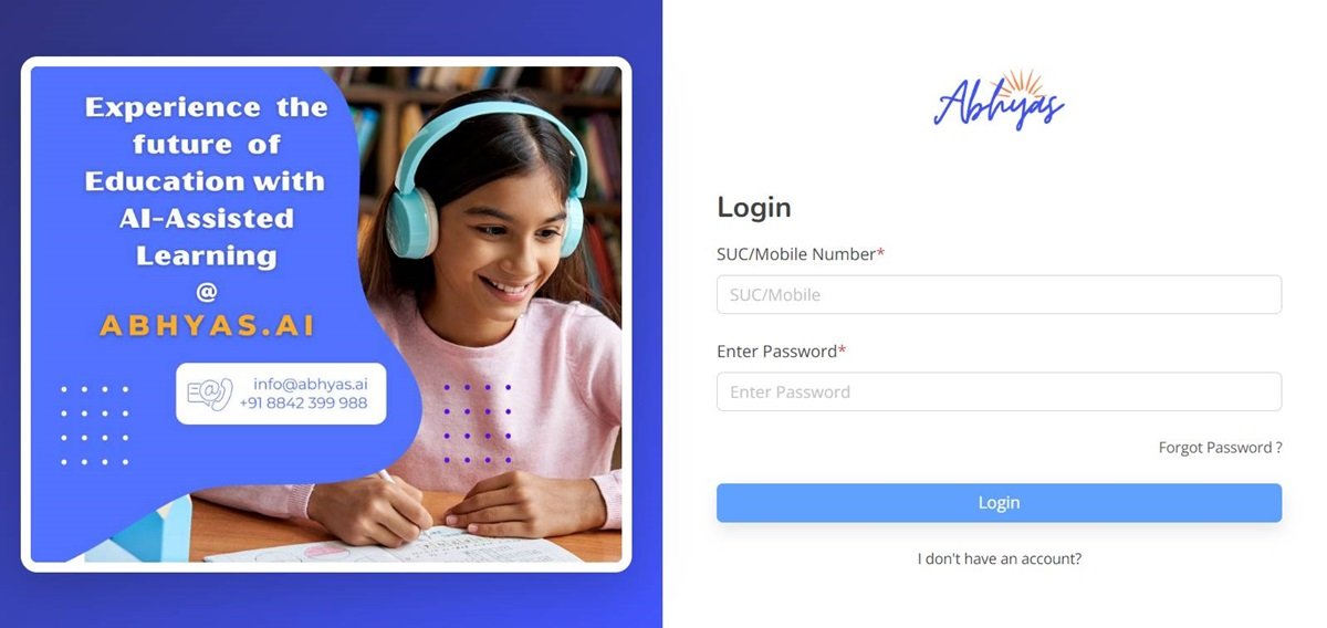 Abhyas AI Login Process