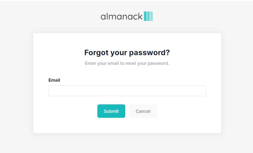 Almanack AI Forgot Password