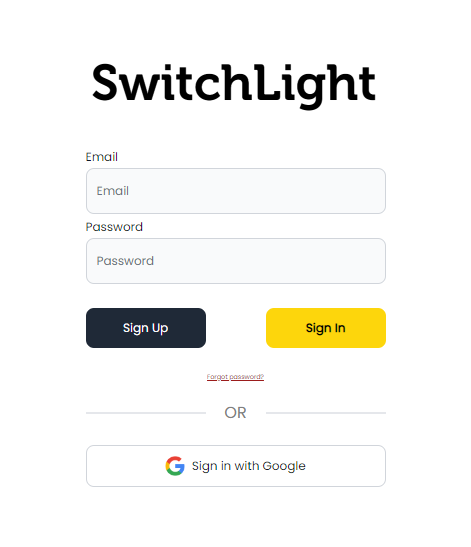 Switchlight AI Login