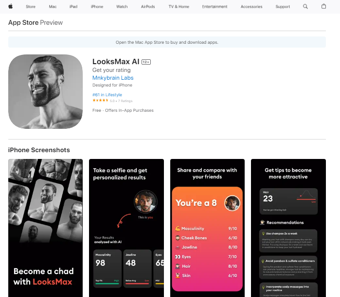 Looksmaxing AI Apple