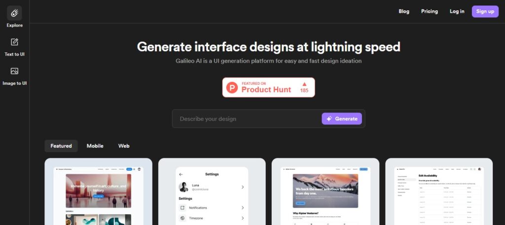 Galileo AI UI Design