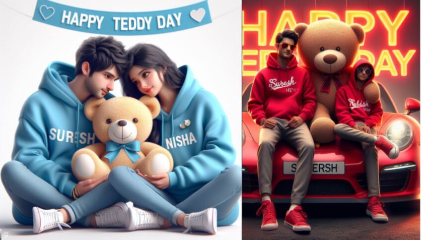 Happy Teddy Day AI Photo Editing Prompt