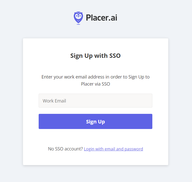 Placer.ai Signup