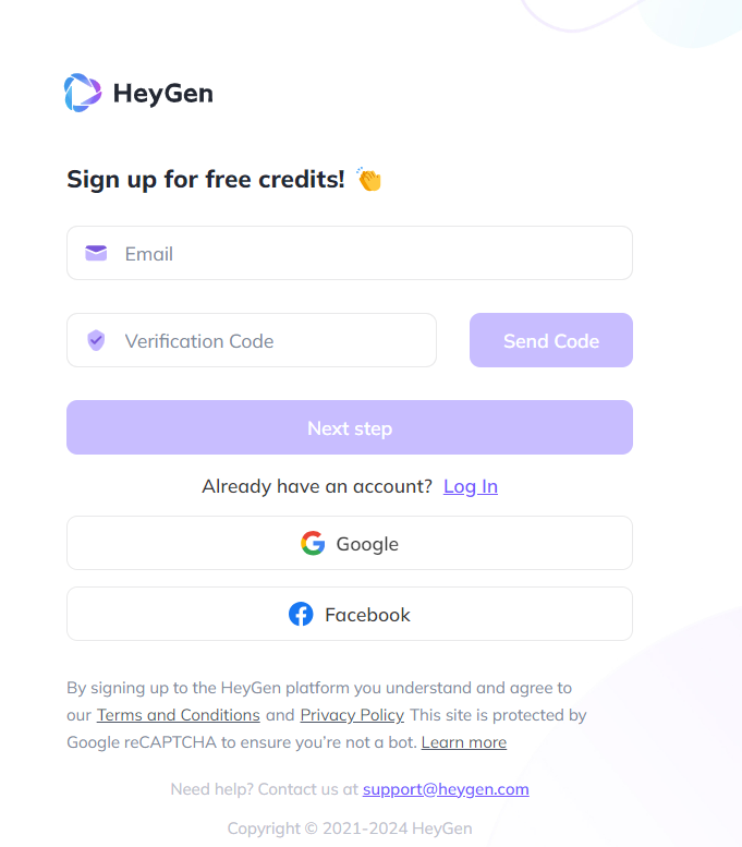 HeyGen AI Register
