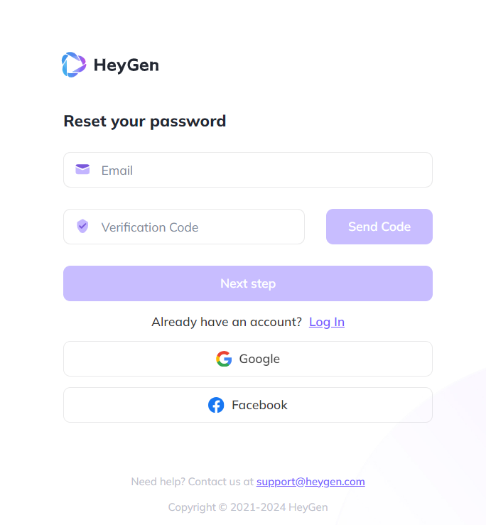 HeyGen AI Forgot Password