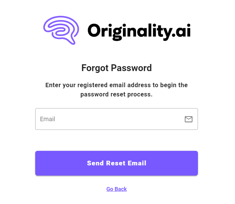 Originality AI Forgot Password