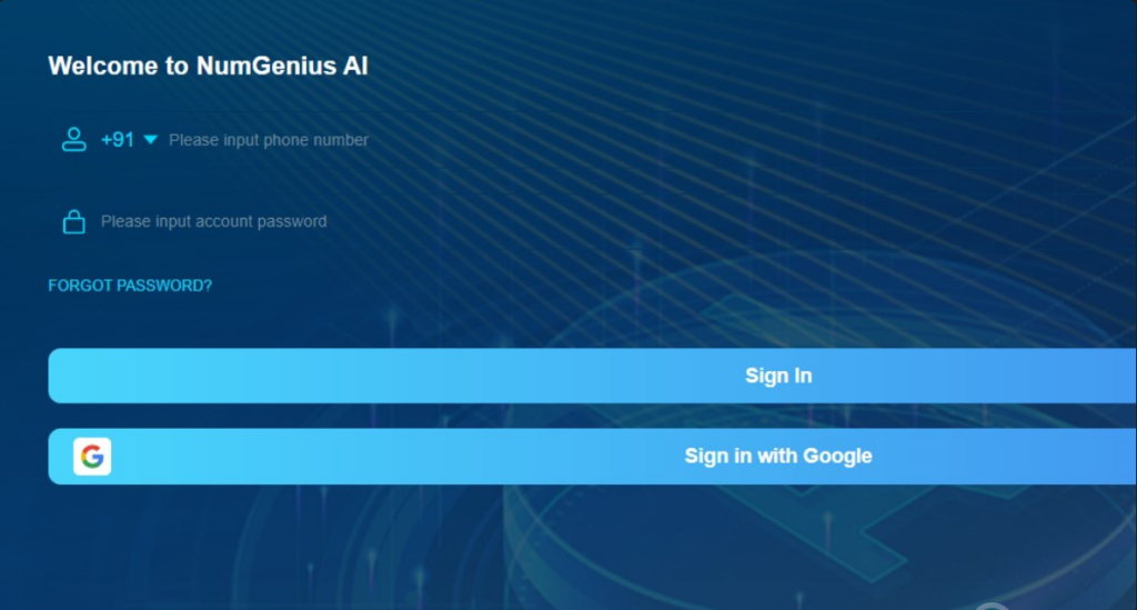 Numgenius AI Login