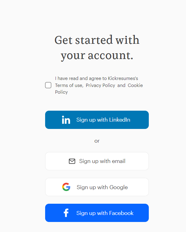How To Sign Up For Kickresume AI