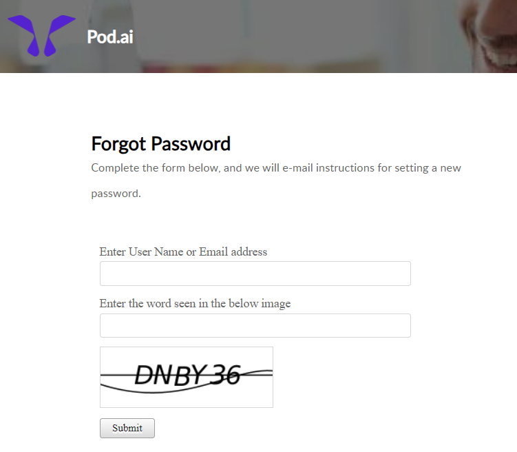 Pod Ai Forgot Password