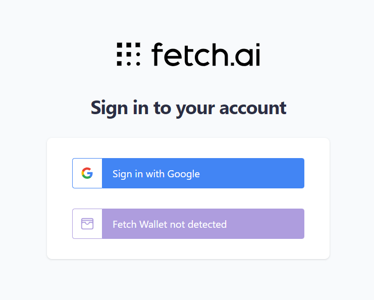 Fetch. AI Login