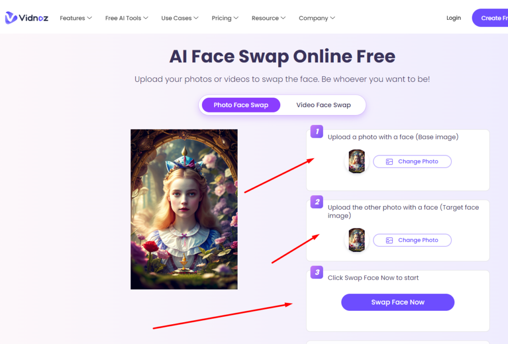 How to Use Vidnoz AI Face Swap