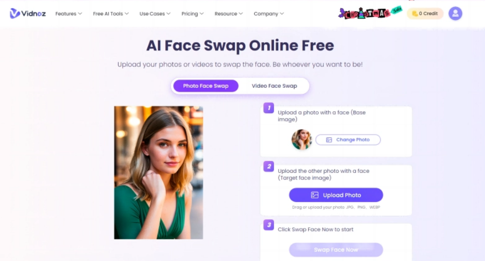 Vidnoz AI Face Swap Free Download