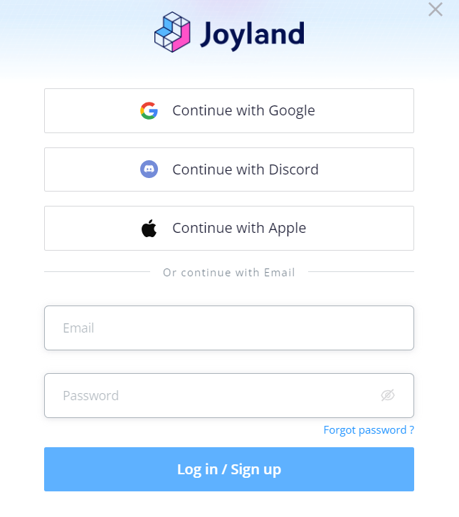 Joyland AI Login