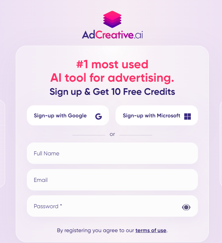 Adcreative AI Register