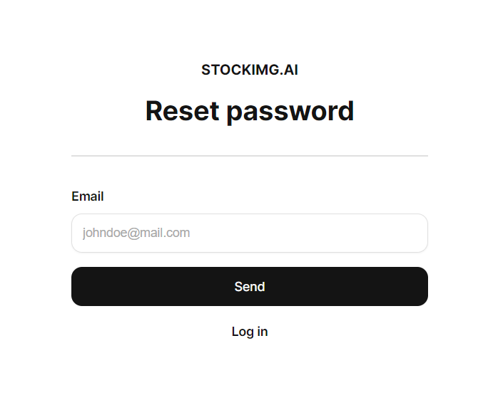 Stockimg AI Forgot Password