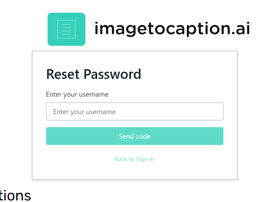 How To Reset Password On Imagetocaption.Ai