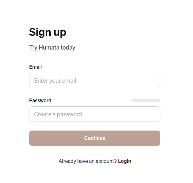 Humata AI signup
